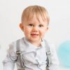 smiley baby portrait at Huntingdon cake smash photography session