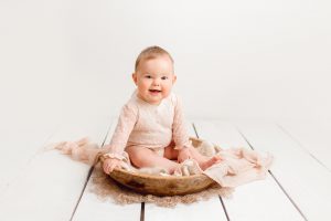 smiling baby girl Huntingdon baby photographer