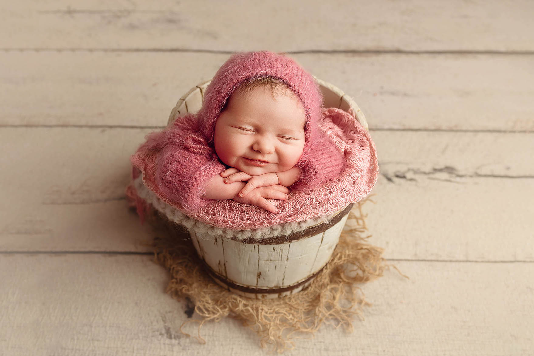 baby sleeping during Huntingdon newborn photography session